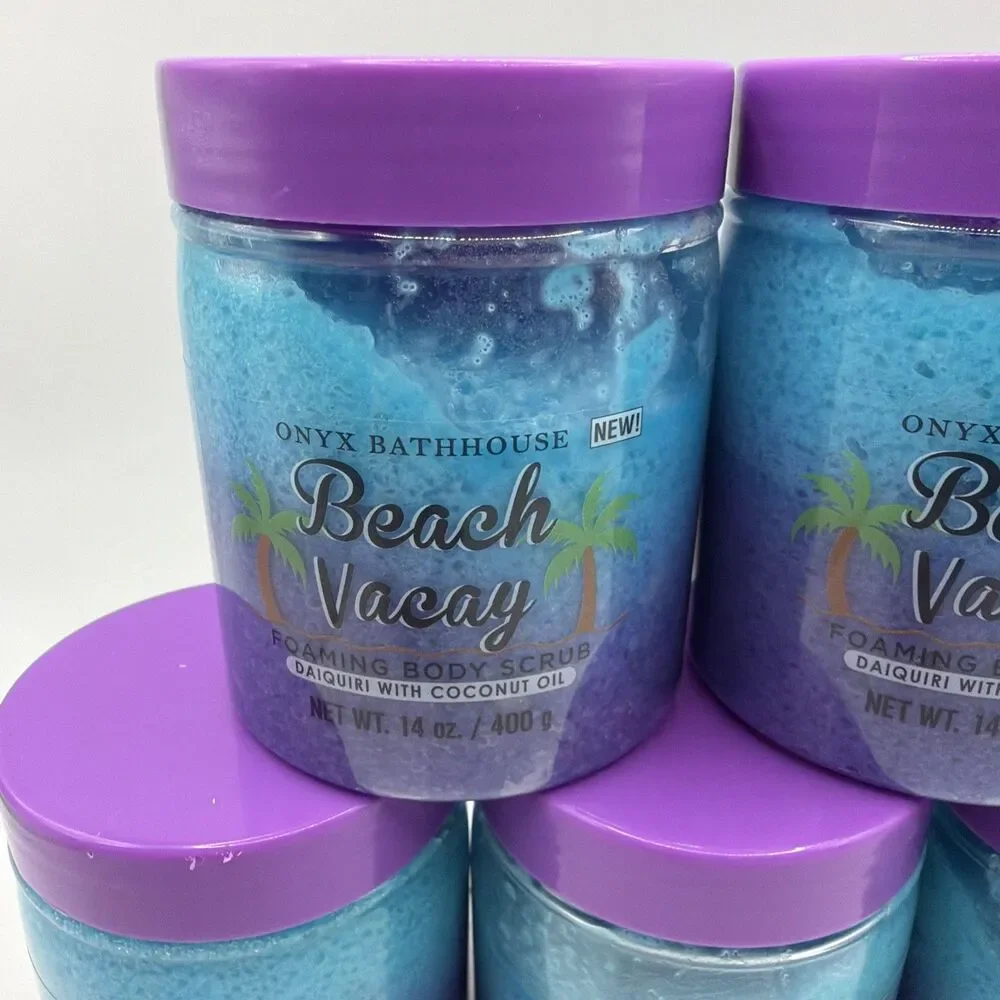5 Onyx Bathhouse Beach Vacay Foaming Body Scrub w/ Coconut Oil 14 oz Jars - Picture 2 of 8